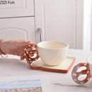 GobekUsa Alkali Water Biscuit Mug Set - Ceramic Tea & Coffee Cup for Dining Table