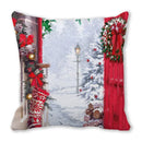 GobekUsa Christmas Short Plush Pillowcase 45x45cm Home Decor
