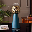 GobekUsa Gold Hammer Pattern Ceramic Vase: Creative Plant Pot for Table Decoration and Floral Arrangement