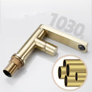 GobekUsa Brushed Gold Basin Faucet: Single Handle Brass Bathroom Mixer Tap