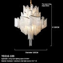 GobekUsa LED Flower Tassels Ceiling Chandelier for Living Room, Staircase - Elegant Villa Pendant Light