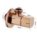 GobekUsa Brushed Gold Corner Valve Water Control for Bathroom Taps