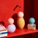 GobekUsa Geometric Sphere Glass Vase with Lid, Desktop Storage Container