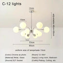 GobekUsa Glass Ball LED Ceiling Chandelier for Modern Living Room and Bedroom