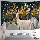 GobekUsa Elk Tapestry Wall Hanging Mystical Starry Sky Home Decor