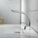 GobekUsa Brushed Gold Basin Mixer Tap Single Handle Hot Cold Waterfall Faucet