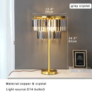 GobekUsa All Brass Crystal Floor Lamp Gold Luxury Decor Living Room Lighting