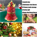 GobekUsa Christmas Jingle Bell Figurine Trinket Box: Festive Tabletop Decor & Jewelry Holder
