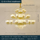 GobekUsa Crystal Chandelier: Elegant Light Luxury Villa Bedroom Living Room Lamp