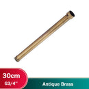 GobekUsa Black Bathroom Shower Faucet Extension Tube - Round & Square 30/40cm General Interface