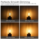 GobekUsa Dimmable Chandelier LED Bulbs E12 E14 Candelabra Flame Bent Tip 60W Equivalent