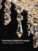 GobekUsa Crystal Chandelier: Nordic Luxury Lighting for Living Room, Bedroom, and Dining Area