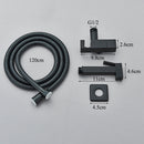 GobekUsa Black Brass Bidet Faucet: Single Cold Water Tap, Handheld Sprayer Gun, Hygienic Shower Cleaner