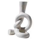 GobekUsa Ceramic Knot Candle Stand Geometric Home Decor Hollow Candlestick