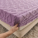 GobekUsa Cozy Tafu Fleece Queen Bed Sheet with Elastic Band