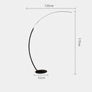 GobekUsa C-shaped Arc Floor Lamp LED Dimmable Remote Control for Living Room Bedroom