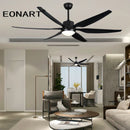GobekUsa 66" Plastic Blade Ceiling Fan with LED Light and Remote Control