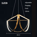 GobekUsa Gold Chandelier LED Indoor Lighting for Living Room & Bedroom