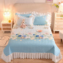 GobekUsa Chiffon Quilted Bed Spread Set - Queen Size Cotton Bedspread Cover