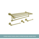 GobekUsa Gold Hardware Set: Towel Bar, Toilet Paper Holder, Robe Hook, Cup Hanger