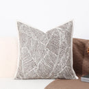GobekUsa Brighton Cross Stitch Faux Leather Cushion Cover 45x45cm Brown