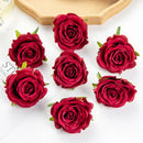 GobekUsa 10Pcs Silk Blue Rose Wedding Party Decoration DIY Bridal Accessories Artificial Flowers