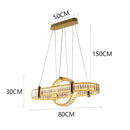 GobekUsa Crystal Chandelier Pendant Light for Living and Dining Room