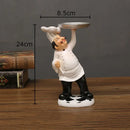 GobekUsa Bearded Chef Resin Figure Sculpture Modern Kitchen Desk Decor Ornaments