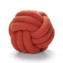 GobekUsa Lamb Fleece Sofa Bed Pillows, High-End Knotted Ball Cushions for Elegant Living Room Decor