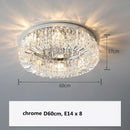GobekUsa Crystal Gold Ceiling Light for Dining Room, LED Chandeliers Living Room Decoration