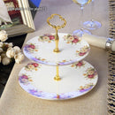 GobekUsa Bone China Fruit Plates Set Cake Stand Buffet Dishes Tray Tableware Decoration