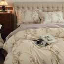 GobekUsa Butterfly Blooming Flowers Print 100% Egyptian Cotton Bedding Set