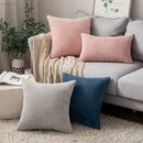 GobekUsa Corduroy Pillow Cover: Striped Cushion for Sofa Bed - Nordic Home Decor