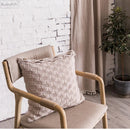 GobekUsa Knit Pillow Cover Nordic Style Button Open Grey Ivory Coffee
