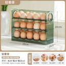 GobekUsa 30-Grid Egg Holder Dispenser for Refrigerator: Large Capacity Auto-Flip Container
