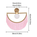 GobekUsa Coloured Tassel Glass Ball Pendant Light for Boho Minimalist Style Bedroom & Restaurant
