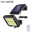 GobekUsa 160COB Solar Outdoor Wall Lights Motion Sensor Remote Control Garden Street