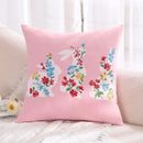 GobekUsa Bunny Cushion Cover Pink White Floral Embroidered Easter Home Sofa Decoration