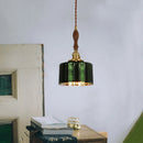 GobekUsa Green Wave Glass Pendant Lamp: Modern Minimalism for Living Room, Bedroom, Cafe