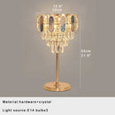 GobekUsa Crystal Table Decor Lamp 3000K E14 Bulb Desk Light for Bedside Office