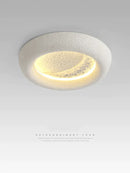 GobekUsa Cream Breeze Moon Ceiling Lamp: Simple, Warm Lighting for Master Bedroom & Study