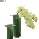 GobekUsa Jade Trumpet Glass Vase Hydroponics Flower Pot Desk Decoration