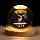 GobekUsa Astronaut Crystal Ball Night Light: USB Powered Warm Bedside Lamp, Perfect Christmas Gift
