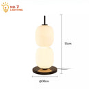 GobekUsa Glass Gourd Table Lamp Marble Base Modern LED Indoor Lighting