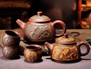 GobekUsa Antique Bronze Teapot Set Mine Purple Mud Yixing 300ml&550ml Tea Pot
