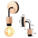GobekUsa Industrial LED Wall Light Retro Loft Lamps E27 Iron Lampshade Sconce