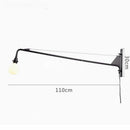 GobekUsa Industrial Pipe Swing Arm Wall Lamp for Loft Kitchen Decor