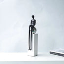GobekUsa Abstract Thinker Metal Figurine Portrait Sculpture Home Decoration