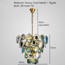 GobekUsa Agate LED Wall Lamp Sconces Gold Metal Surface Mount E14 G4 Bulb