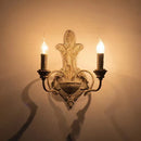 GobekUsa Antique Iron Double Headed Wall Lamp | Retro Bedroom Bedside Corridor Living Room